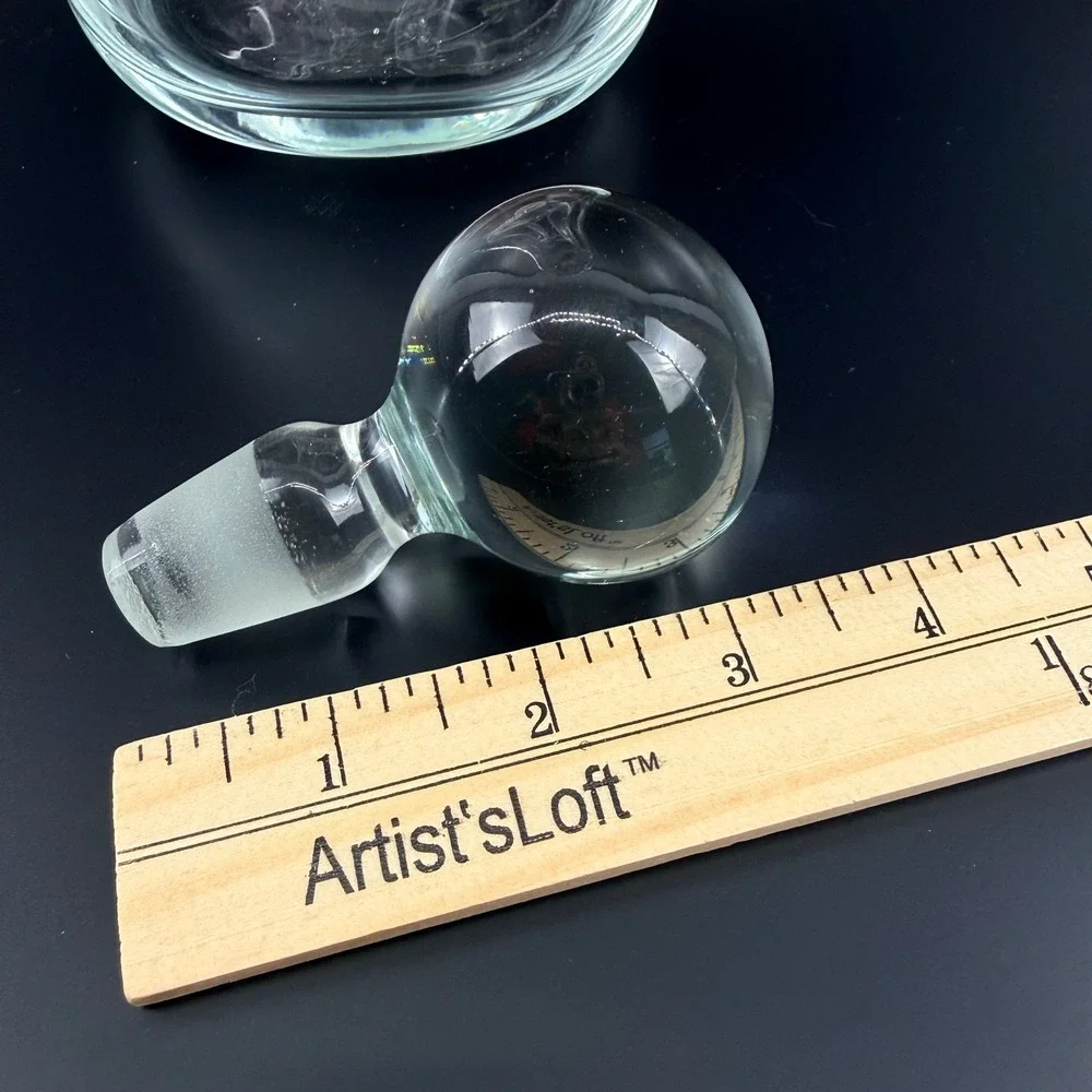 Holmegaard Kluk Kluk Decanter Large Clear Glass Ball Stopper Denmark 12